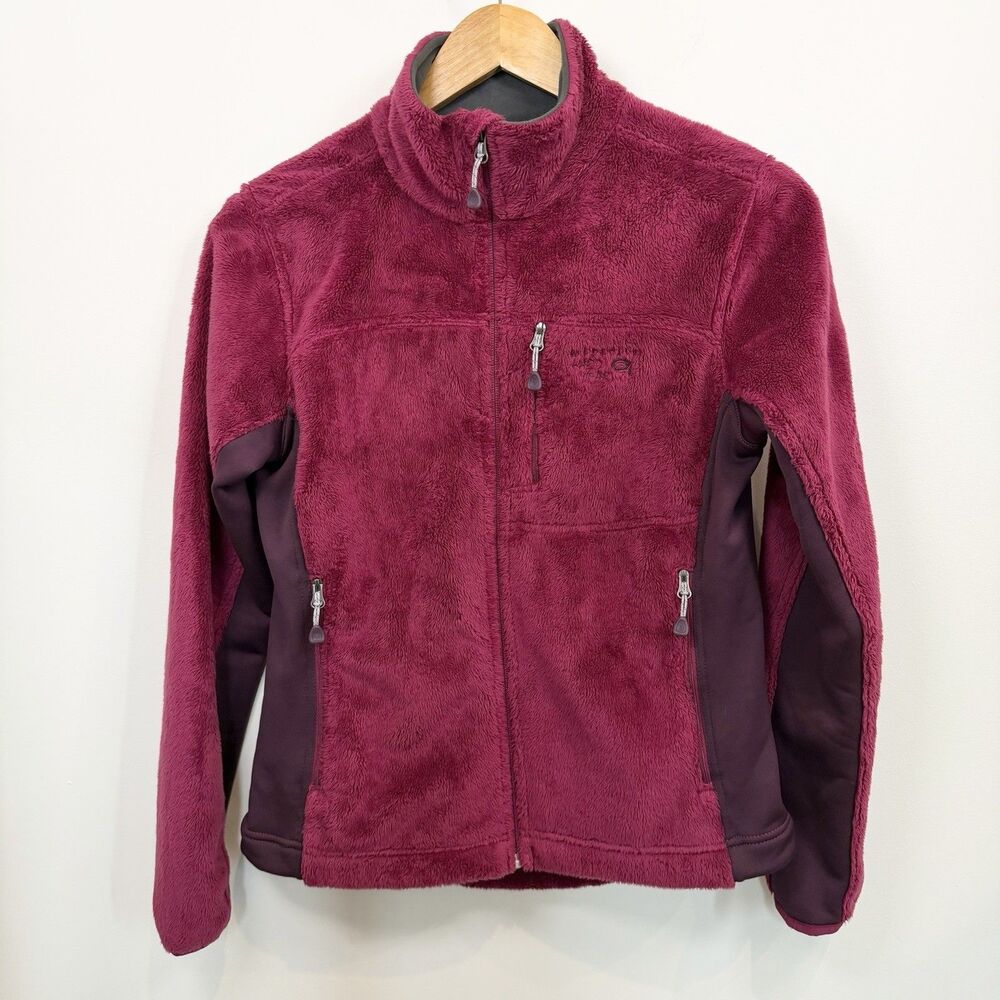 Mountain Hard Wear Fleece Jacket Women’s XS Pink Purple Full Zip Fuzzy Outdoors